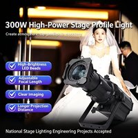 Projecteur LED Leko 300W/400W avec imagerie RGBW pleine couleur pour théâtre, église, salle de bal, concert, mariage
