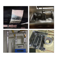 Ruban adhésif en aluminium imperméable haute résistance activé par l'eau pour conduits CVC, sans doublure, argenté, protection UV