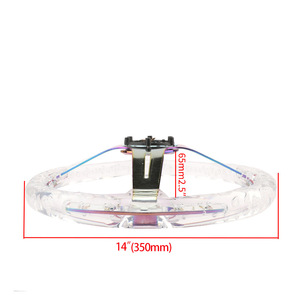 Volant transparent en acrylique Crastp 14 pouces 3 branches pour modification de voiture de course - Product Image 2