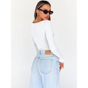 Women's Long Sleeve V Neck <b>Blouse</b> Spandex Polyester Knitted Elastic Everyday Top - Product Image 4