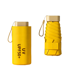 Venta al por mayor 19 "Mini UV impreso paraguas de doble uso lluvia y sol 6 huesos plano 5 pliegues bolsillo regalo para mujeres Control Manual adultos - Product Image 1