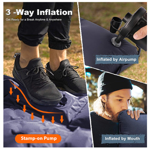 Portable Inflatable Camping Sleeping <b>Mat</b> With Pillow Air Pump Ultralight Outdoor Sleeping Pad for Hiking Travel - Product Image 4