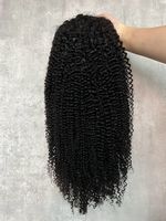Demi-perruque Pixie bouclée en cheveux humains vierges indiens Remy, densité 350%, 250-300g, boucles birmanes, sans dentelle