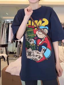 Creative Print <strong>Popeye</strong> Character Jersey <strong>T</strong>-<strong>Shirt</strong> Short Sleeve Summer Style for Men Women Loose Trendy YUCHEN Brand 100% Cotton - Product Image 6