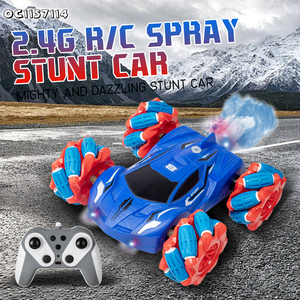 Coches de acrobacias <span class=keywords><strong>RC</strong></span> de lujo con luces, baratos al por mayor, juguetes de control remoto con función de pulverización de niebla para niños - Product Image 2