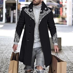 Nuovo Arrivo: Cappotto <span class=keywords><strong>Trench</strong></span> da Uomo Monopetto a Quadri, Lunghezza Media, Giacca Antivento per Uomo - Product Image 5