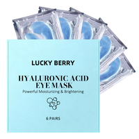 Masque Contour des Yeux Post-Nettoyage Premium Vegan Or 24K Acide Hyaluronique Apaisant Zones Sensibles Répare la Sécheresse Démaquillant