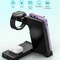 Base de Carga Inalámbrica Magnética para Reloj, Soporte Universal 3 en 1 para Teléfono Celular, Plataforma de Carga Inalámbrica de 15 W