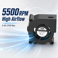 Ventilador Soplador DC Sin Escobillas 5020 5V/12V/24V Turbo Refrigeración Flujo de Aire Alta Presión Bajo Ruido Ventilación Industrial