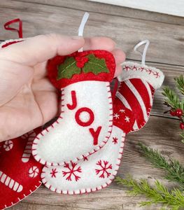 Friendly Needle Felted <b>Xmas</b> Tree Decoration Ornament Felt Christmas Stocking Ornaments - Product Image 2