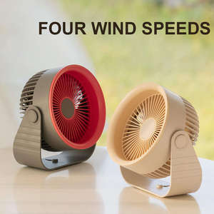Ventilador de Escritorio Portátil Eléctrico/USB de Plástico, Altura Ajustable, Viento Fuerte, 4 Velocidades, Diseño Plegable, para Usar en el Cuello, para Exteriores y Hoteles - Product Image 3