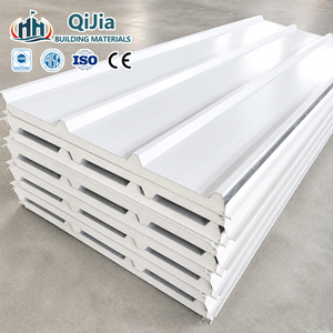 Paneles Sándwich de Acero para Techo y Pared, Resistentes a la Intemperie, Paneles de <span class=keywords><strong>Poliestireno</strong></span> <span class=keywords><strong>Expandido</strong></span> (EPS) para Cámaras Frigoríficas, Fácil Instalación, Mejor Precio - Product Image 2