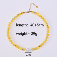 Collier tendance unisexe en perles baroques d'imitation irrégulières, pierres naturelles, cristaux et strass, perles rondes