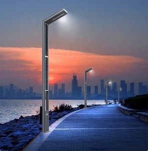 Lámpara de poste Led, perfil de aluminio, lámpara de calle solar integrada, villa, lámpara de poste de jardín cuadrada, columna impermeable para exteriores, Led superior - Product Image 2