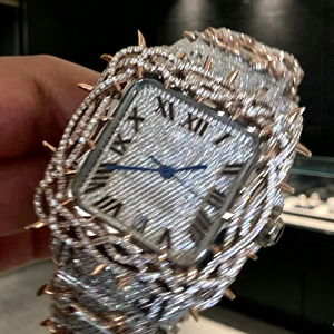 Hip Hop Business Square Case Stainless Steel Square Case Moissanite Diamond Automatic Mechanical Movement Style Sapphire <b>Crystal</b> - Product Image 5