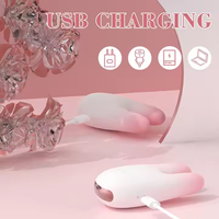 Diskreter Klitoris-Vibrator in Hasenform aus Flüssigsilikon, Nippel-Stimulator, Klitoris-Massagegerät, Sexspielzeug für Frauen zur Klitoralstimulation und Orgasmus