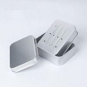 Custom Logo Portable Drain Layer Aluminium Tin Soap Box <b>Empty</b> Container Tin Soap Case <b>Boxes</b> Travel Soap Holder - Product Image 3