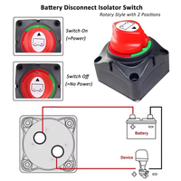 Interrupteur d'arrêt de batterie de voiture JAVA 12V-24V en plastique, interrupteur rotatif principal de déconnexion de l'alimentation pour VR, interrupteur marche/arrêt étanche pour applications marines, isolateur de coupure/déconnexion