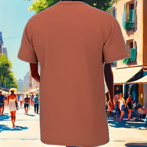 Camiseta de Manga Corta para Hombre, Ligera, de Verano, 180GSM, Tejido de Poliéster/Algodón, Estampado por Sublimación con Dibujo Animado de Astronauta, Cuello Redondo - Product Image 2