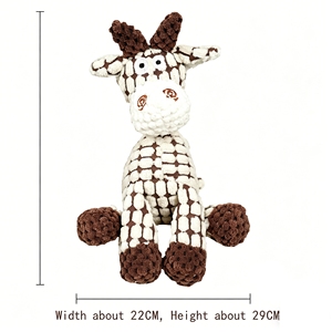 Juguete de Peluche Resistente para Perros, Juguete Masticable Indestructible Resistente a Mordidas, Juguete Molar Interactivo de Peluche Suave para Perros Pequeños, Medianos y Grandes - Product Image 4