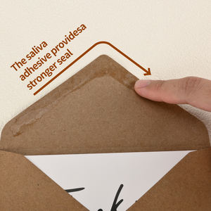 Set di Biglietti di Ringraziamento Personalizzati con Logo Stampato, Piegati a Mano, con Buste in Carta Kraft per Aziende e Matrimoni - Product Image 3