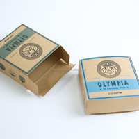 Boîte à savon en papier kraft brun personnalisée écologique, vente en gros, emballage de savon en barre, boîte cadeau