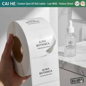 Etiquetas en Rollo con UV Localizado Personalizadas - Pegatinas para Empaque de Productos de Cuidado de la Piel Aura <span class=keywords><strong>Botanica</strong></span> - Product Image 1