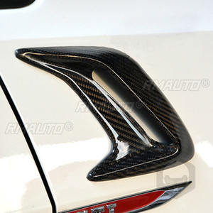 สติ๊กเกอร์ตกแต่งช่องระบายอากาศข้างรถยนต์ลายครีบฉลาม ทำจากคาร์บอนไฟเบอร์แท้ 1 คู่ - Product Image 6