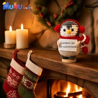 Handgefertigte Häkel-Ohrenschützer Pinguin Amigurumi Puppe Schreibtisch-Deko Inspirierendes Weihnachtsgeschenk Maßanfertigung Großhandel