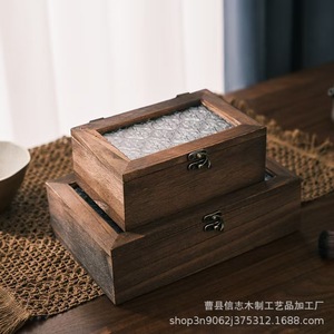 Paulownia Wood Storage <b>Box</b> Set Jewelry Organizer <b>Small</b> Medium Large Size Solid Color Flip Top Dustproof Wooden <b>Box</b> - Product Image 5