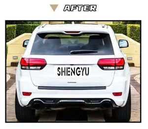 Accesorios de coche modificados para <span class=keywords><strong>jeep</strong></span> <span class=keywords><strong>GRAND</strong></span> <span class=keywords><strong>CHEROKEE</strong></span> 14-22 actualización a <span class=keywords><strong>SRT</strong></span> kit de carrocería parachoques faldones laterales capó cejas - Product Image 4