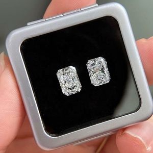 Diamants de laboratoire certifiés IGI, taille radiant, 1,5-4,5 carats, couleur D, pureté VVS1 VS2, marque <span class=keywords><strong>Huacan</strong></span>, prix de gros pour la fabrication de bijoux - Product Image 1