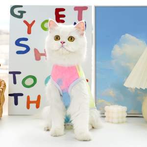 Trajes de recuperación de gatos almacenados personalizados, arnés de bata de Hospital <span class=keywords><strong>para</strong></span> mascotas, traje neutro <span class=keywords><strong>para</strong></span> operación de esterilización, accesorios de ropa <span class=keywords><strong>para</strong></span> mascotas - Product Image 3