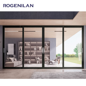 ROGENILAN Puertas Correderas Panorámicas Sin Rieles <span class=keywords><strong>de</strong></span> Aluminio Impermeables <span class=keywords><strong>para</strong></span> Patios <span class=keywords><strong>Exteriores</strong></span> y Casas - Product Image 3