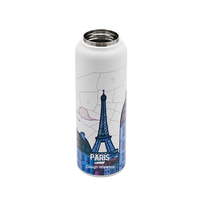 Mug thermique en acier de 600 ml avec bec verseur pliable à 90 degrés et mousqueton