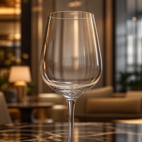 Verres à vin rouge modernes de haute qualité, modèle VETRO 6303, en aluminium et argile, à long pied, transparents, pour fêtes