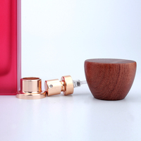Flacon de parfum en verre avec bouchon en bois couleur ambre/Personnalisé, diffuseur à bâtonnets, vaporisateur carré à sertir 30ml 50ml 100ml avec boîte