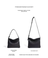 ODM&OEM 2026 Fournisseur d'usine Sacs fourre-tout et sacs à bandoulière simples et élégants en cuir véritable avec fermeture à bouton unique pour femmes