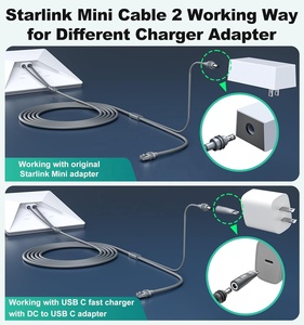 Cho Starlink Mini <span class=keywords><strong>2</strong></span> Trong <span class=keywords><strong>1</strong></span> RJ45 Ethernet Để DC Cung Cấp Điện Cáp 5M Với USB Loại-C Adapter Có Dây Kết Nối Cho Starlink Mini Dây - Product Image 2