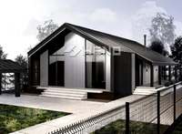 Maison préfabriquée en A-frame, maison d'été, module extérieur, conception 2 chambres, bâtiment préfabriqué et modulaire, hôtel de jardin de luxe