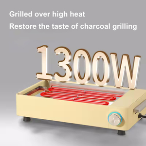 Grill électrique portable sans fumée et antiadhésif, vente en gros directe d'usine OEM, température réglable et détachable pour - Product Image 4