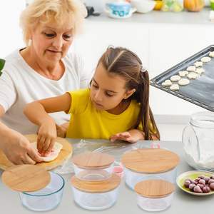 Proveedor de tapas de bambú de madera Frascos de vidrio para velas con cubiertas de madera Tapas de bambú para velas Tarro Botella de almacenamiento Taza - Product Image 4