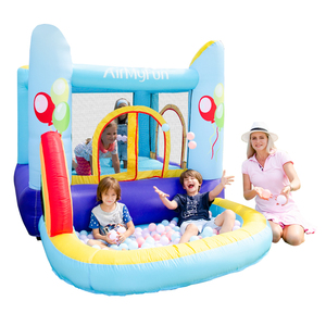 Terrain de jeux <span class=keywords><strong>gonflable</strong></span> bleu château <span class=keywords><strong>gonflable</strong></span> pour enfants PVC maison jardin jouer amusant durable <span class=keywords><strong>structure</strong></span> de divertissement polyvalente - Product Image 3