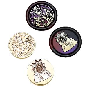 Ensemble de sceaux en cire King Charles, sceaux en métal gravés sur le thème du chien, pour cadeau de mariage - Product Image 5