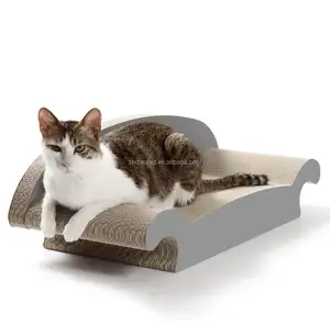 Kapalı kullanım Pet oyuncak büyük eko kedi Scratcher yatak, dayanıklı karton tırmalama kedi şezlong kanepe