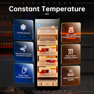 Cigarloong Intelligent Constant Temperature and Humidity Mute Embedded Cedar Wood Professional Compressor Cigar Humidors <b>Cabinet</b> - Product Image 5