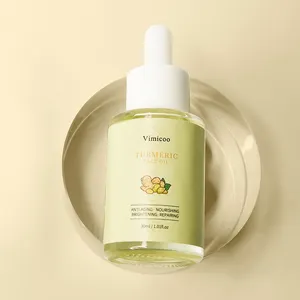 Fabrika doğrudan satmak bitkisel yüz cilt bakımı Tumeric yağı E vitamini Anti-Aging zerdeçal yüz Serum yağı