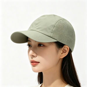 Lightweight Breathable 5-Panel Canvas Running Cap Summer Outdoor Sports <b>Hat</b> for Hiking Golf & Travel Casual Use - Product Image 1