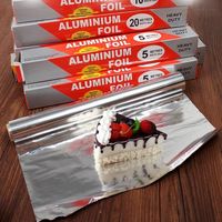 Rouleaux de papier aluminium jetables de qualité alimentaire pour barbecue, 30 cm x 5 m, 10 microns, température douce, couleur argent uni, usage cuisine BKS