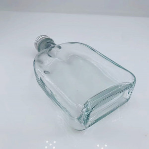 All'ingrosso 10oz chiaro bottiglie di vetro piano con coperchi 300ml-330ml capacità per la stampa a freddo vino di frutta <span class=keywords><strong>e</strong></span> succo di bere - Product Image 3